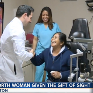 Caridad Patient given the gift of sight after free surgery in Boca Raton