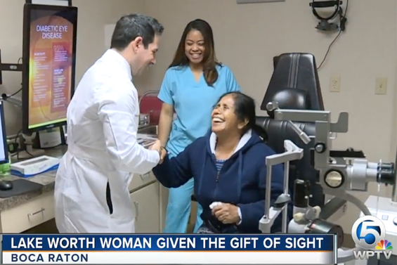Caridad Patient given the gift of sight after free surgery in Boca Raton